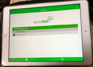 iPADで spacedesk を起動した画面